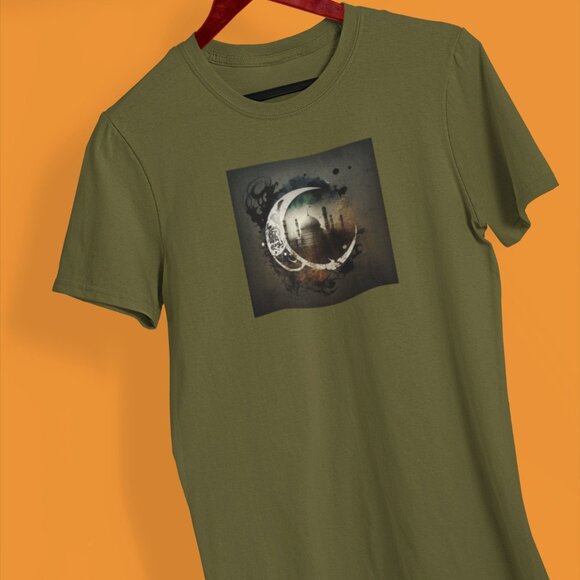Crescent Multi color Mosque Islamic Shirt | Ramadan Kareem T-shirt | Ramadan - Picture 8 of 10